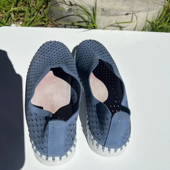 Ilse Jacobsen Blue Slip-On Flats - Picture 4 of 7